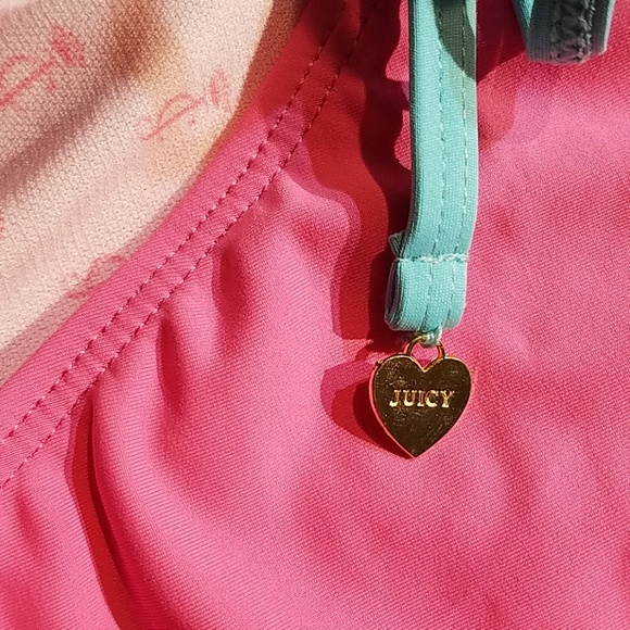 Juicy Couture Pink Logo Tie Side Bikini Bottoms L - Picture 4 of 4